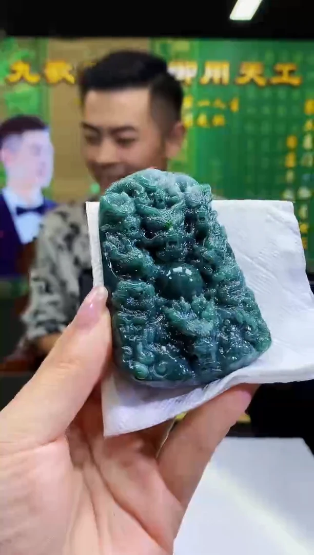 未镶嵌定制翡翠01/0913/W/发其一件/龙