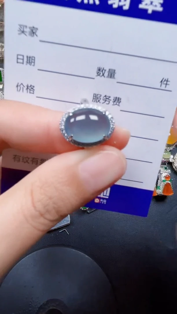 银S925镶嵌戒指翡翠29