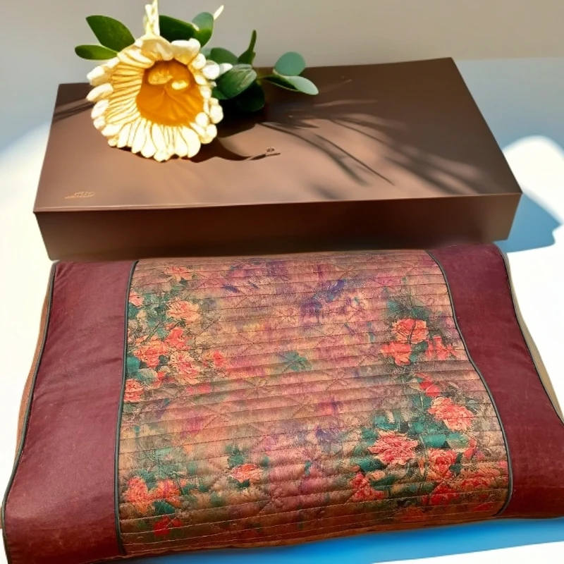 【熹宸香云纱】香云纱安神助眠花草乳胶枕设计风格颈椎护颈枕