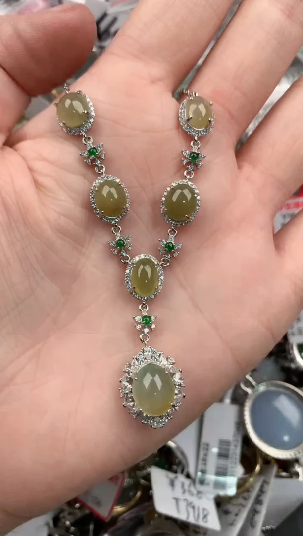 银S925镶嵌戒指翡翠10                 51