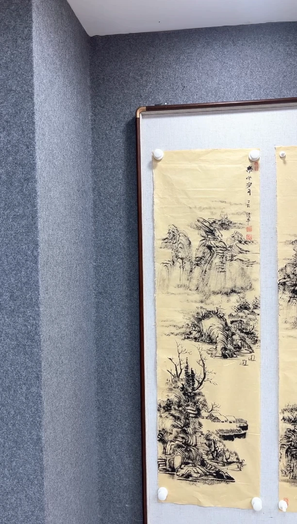 国画黄德中老师四尺对开