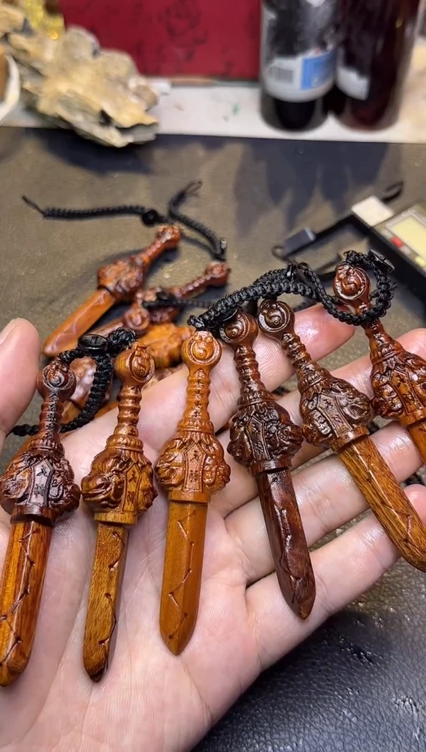 【闪购商品】枣木把件雷击枣木七星间一个