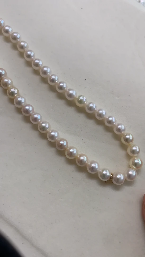 18K金镶嵌项链海水珍珠a44多样性一件发