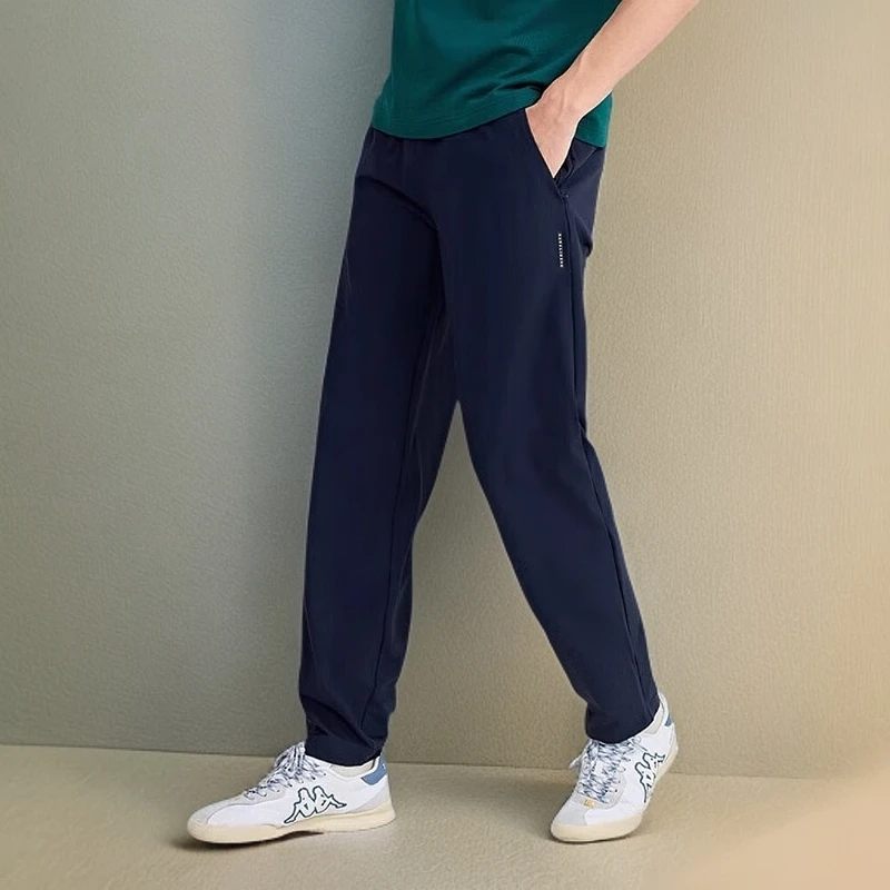 卡帕背靠背针织运动裤2025新款凉感长裤男防晒直筒裤子K0F32AK40