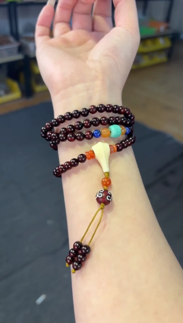 【闪购商品】檀香紫檀（小叶紫檀）无事牌 6mm小叶紫檀108