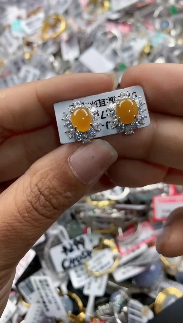 银S925镶嵌戒指翡翠16    10