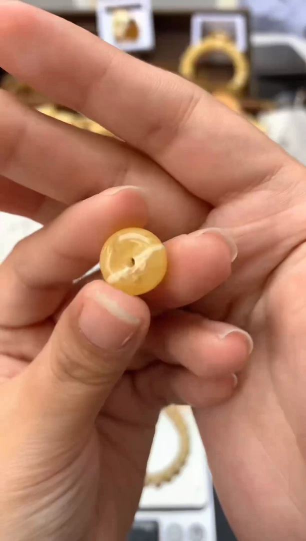 【闪购商品】琥珀珠宝奇石未镶嵌086琥珀蜜蜡花粉
