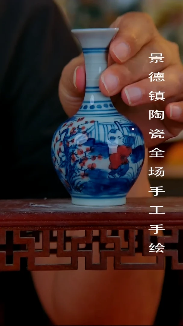 摆件手景德镇陶瓷 全场手工绘