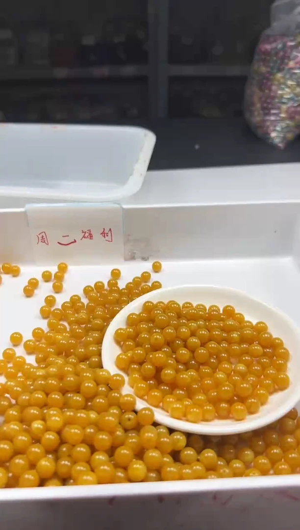 蜜蜡颈饰未镶嵌w99鸡油黄蜜蜡8mm*10颗