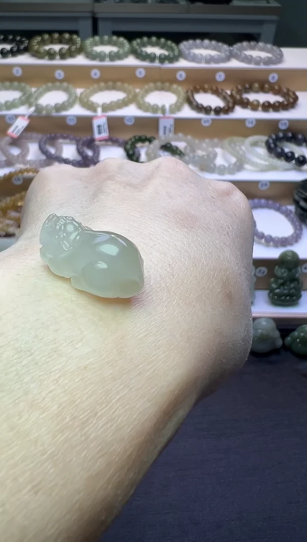 颈饰未镶嵌和田玉123号链接通孔约卡22*13*10