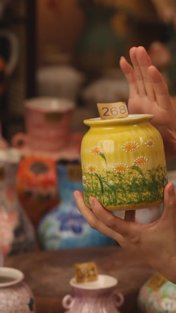 陶瓷268景德镇设计师手作花器摆件侘寂风