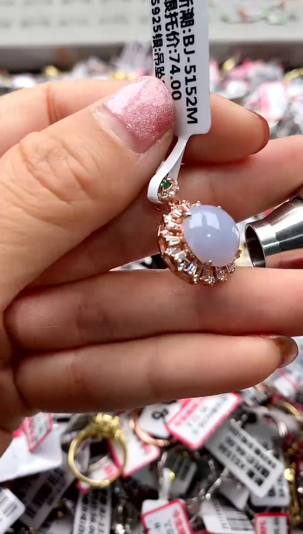 【闪购商品】翡翠戒指银S925镶嵌22222222     4