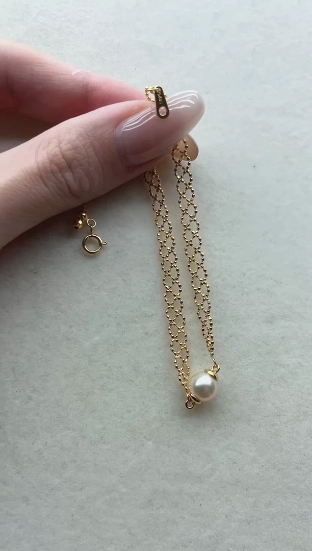 银S925镶嵌海水珍珠手链44