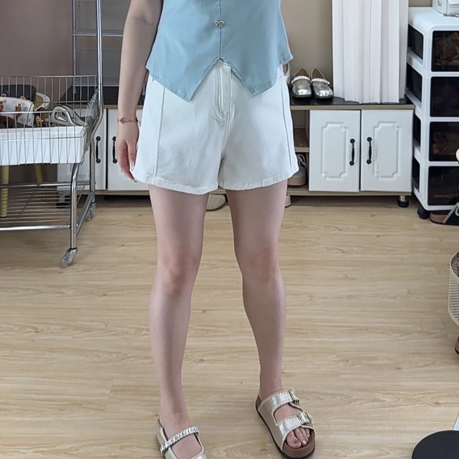 纯色时尚休闲百搭夏季防走光短裤阔腿裤透气修身甜美可爱风格衣服