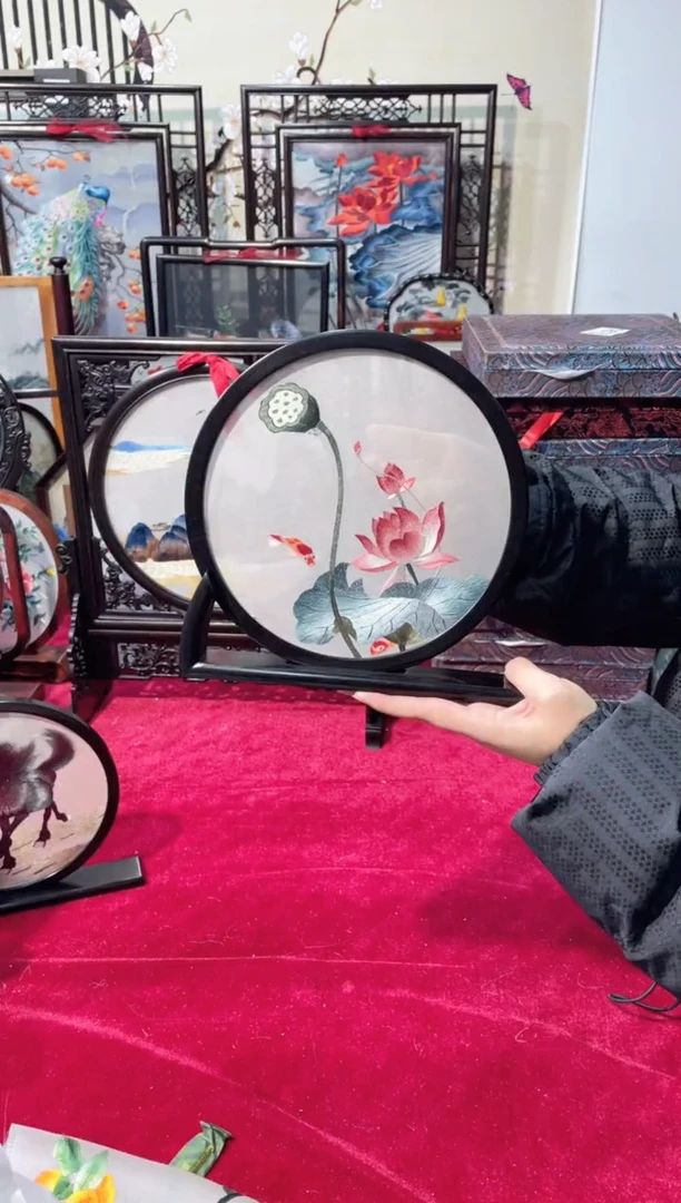 织绣精品苏绣手工刺绣，成品摆件84