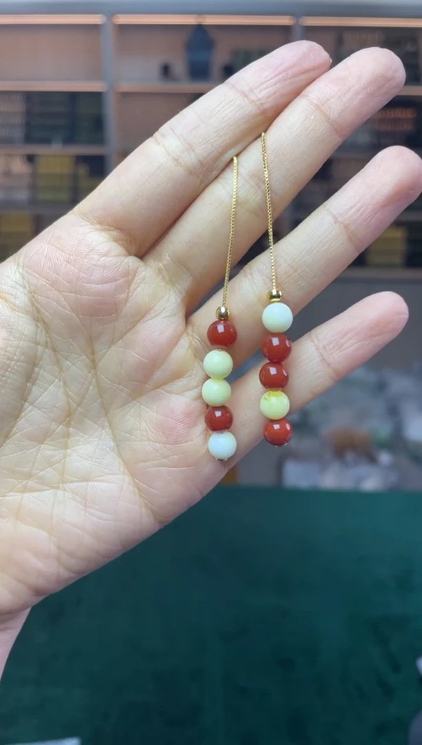 南红玛瑙·银S925镶嵌多样性发一件