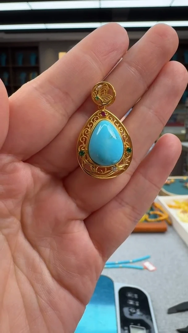 【闪购商品】绿松石颈饰银S925镶嵌序列号276