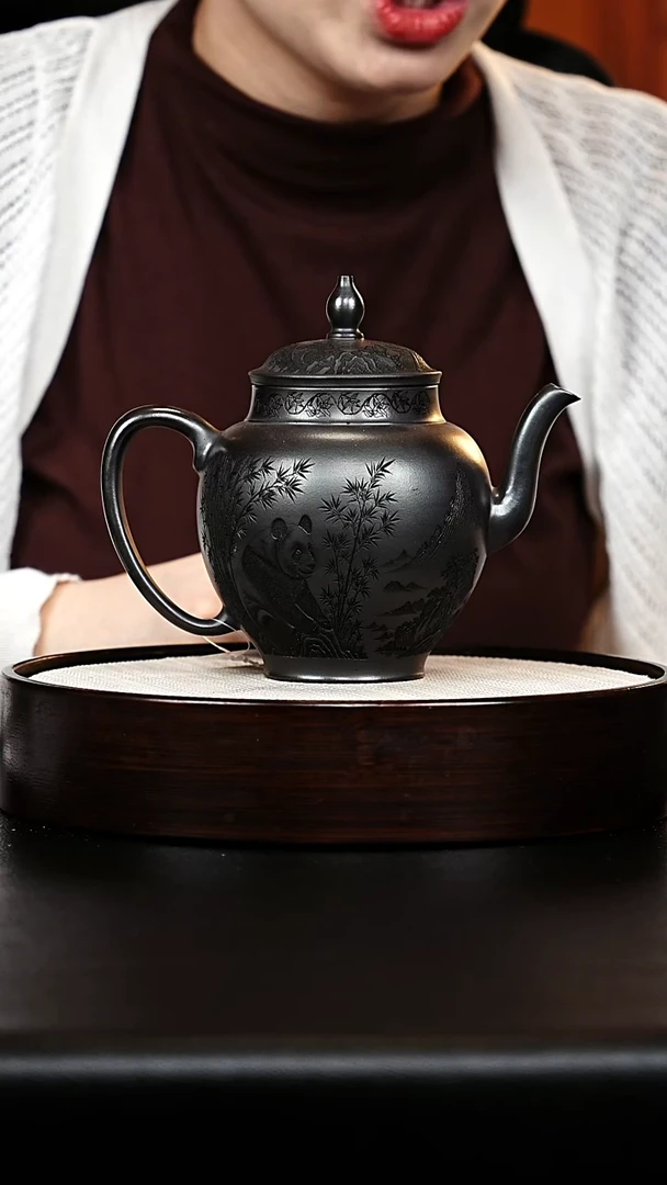 茶壶紫砂宫灯石黄