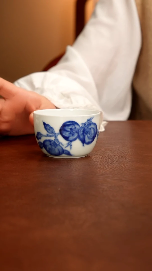摆件陶景德镇瓷器，青花瓷手绘茶具~