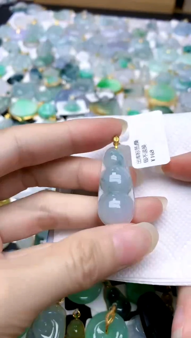 颈饰银S925镶嵌翡翠天然A货翡翠