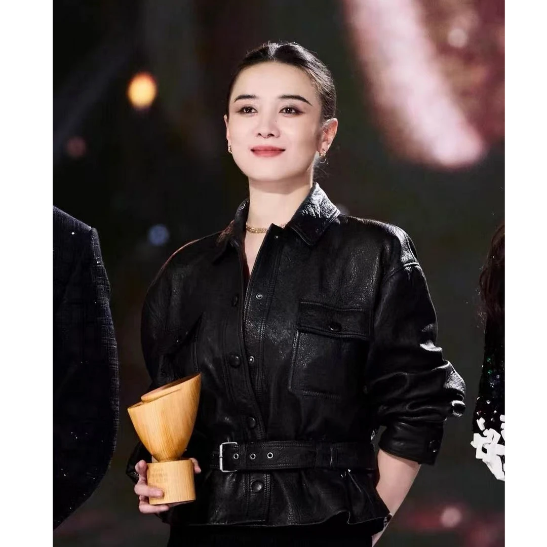 【杨树林】宋佳  同款高腰100%头层绵羊皮  2025新款春装