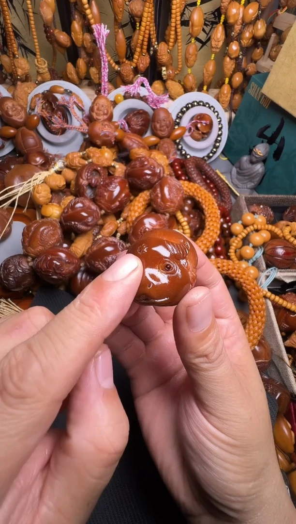 手串橄榄核牛一对