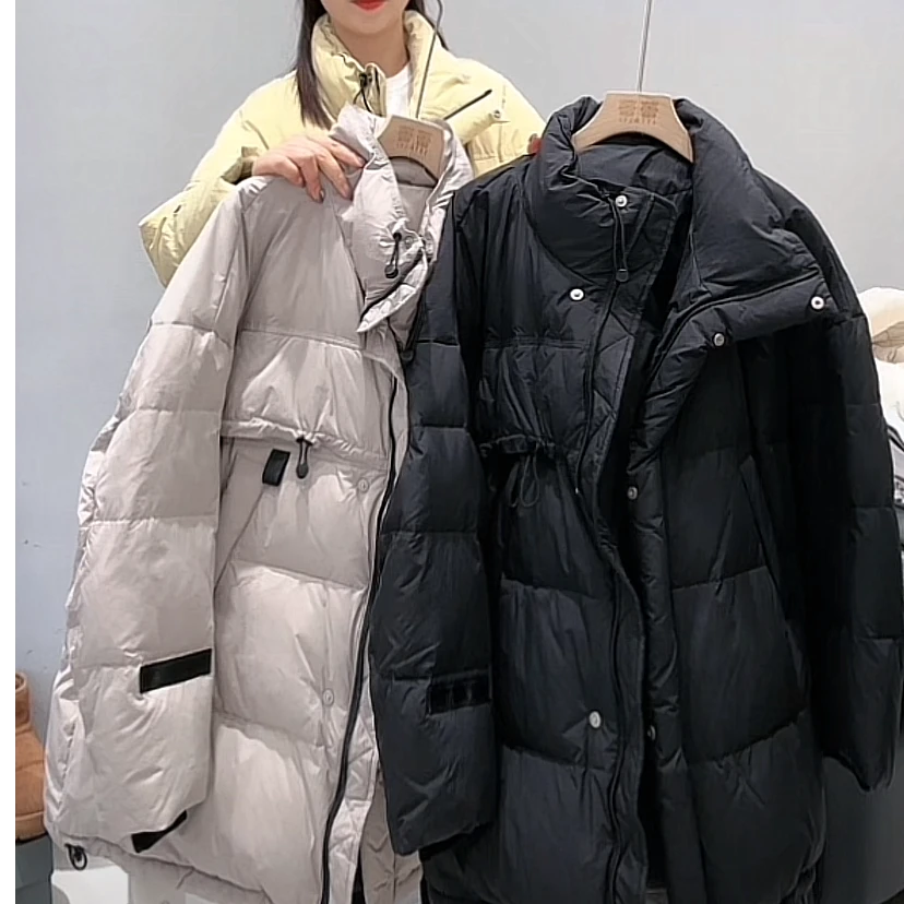 2024蕾蕾家冬季时尚洋气极简休闲百搭新款拉链羽绒服