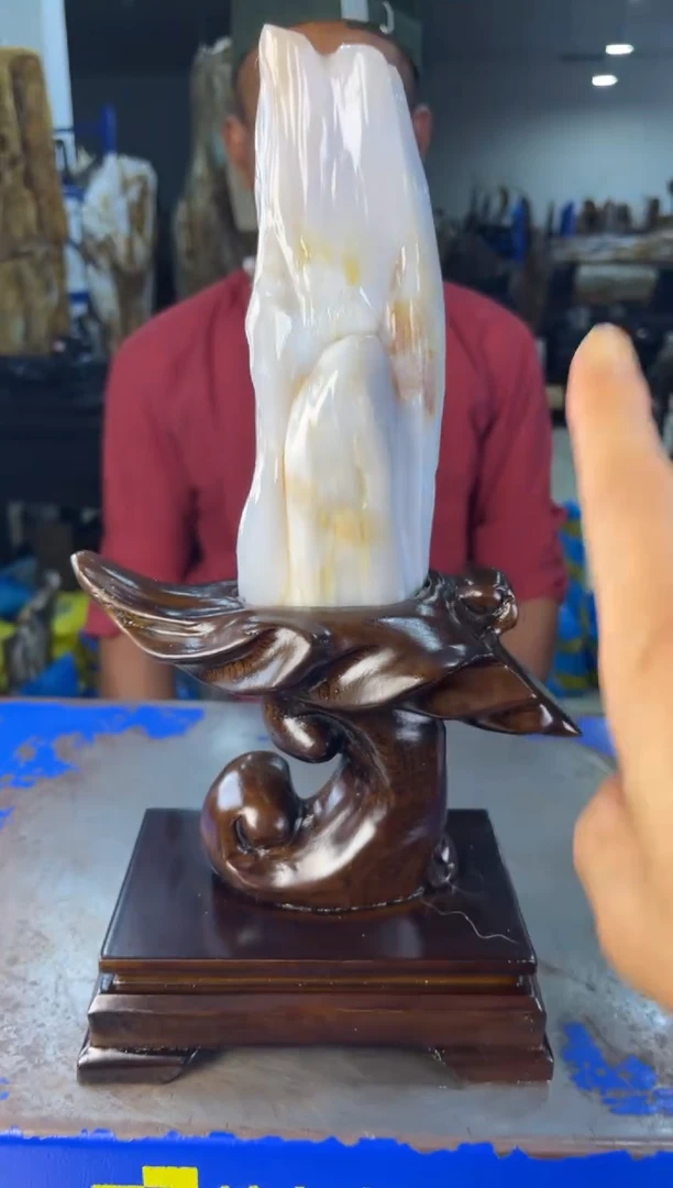 未镶嵌摆件硅化玉9