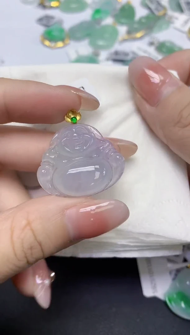 颈饰未镶嵌翡翠天然缅甸翡翠A货百元以上9元证书费自理