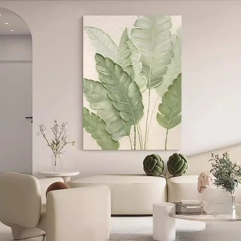 《家大业大》清新客厅装饰画肌理感沙发背景墙壁画寓意好玄关挂画