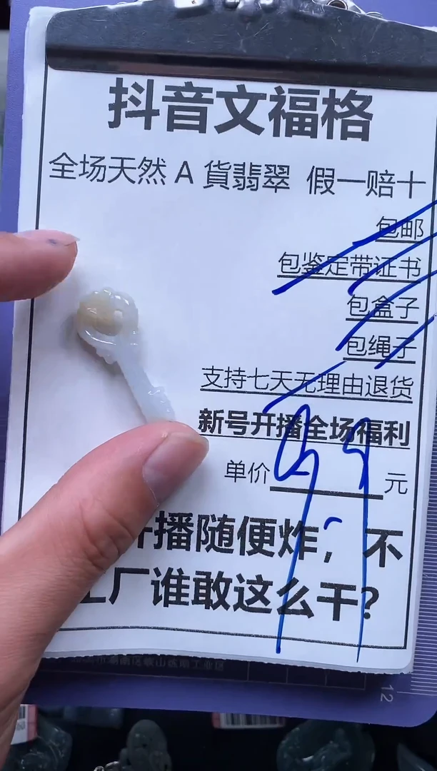 翡翠未镶嵌颈饰天然A货翡翠招财玉一物一拍