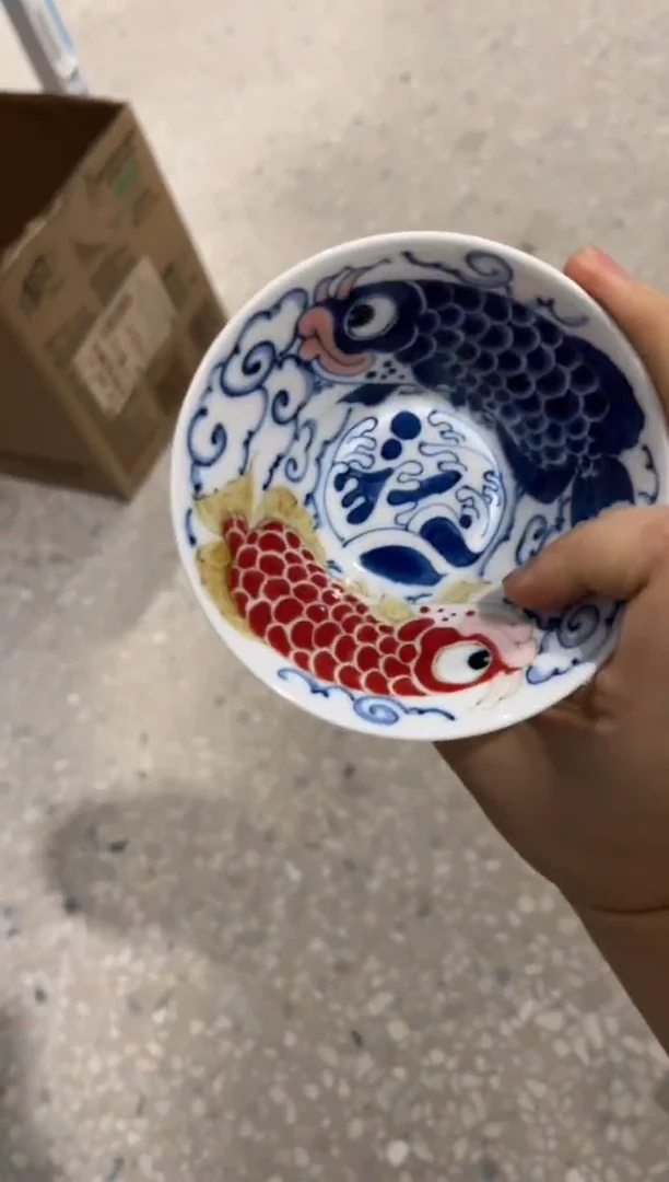 昨明手绘黄色斗笠杯（微瑕价格）