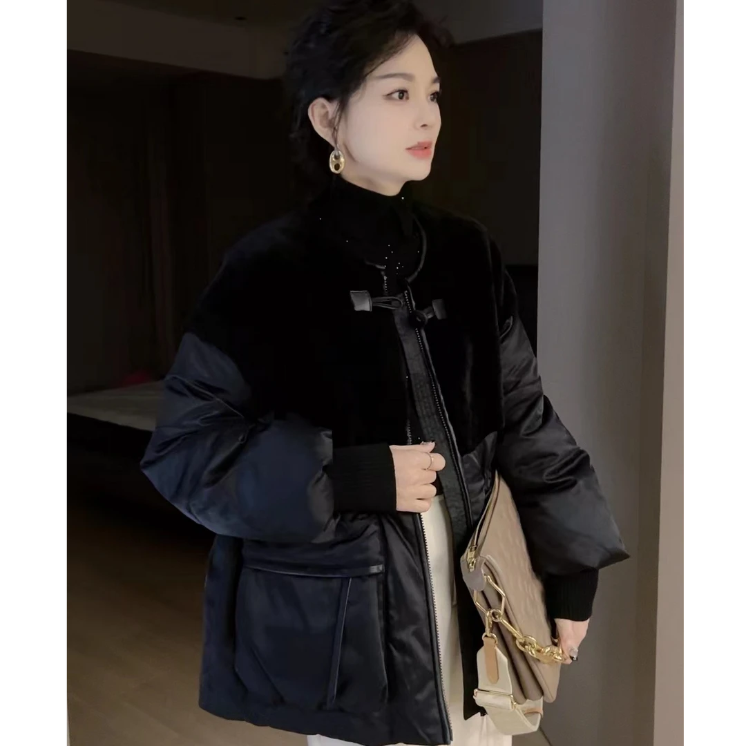 ZM24年冬季新款皮毛一体宽松收腰百搭保暖鹅绒服（888）