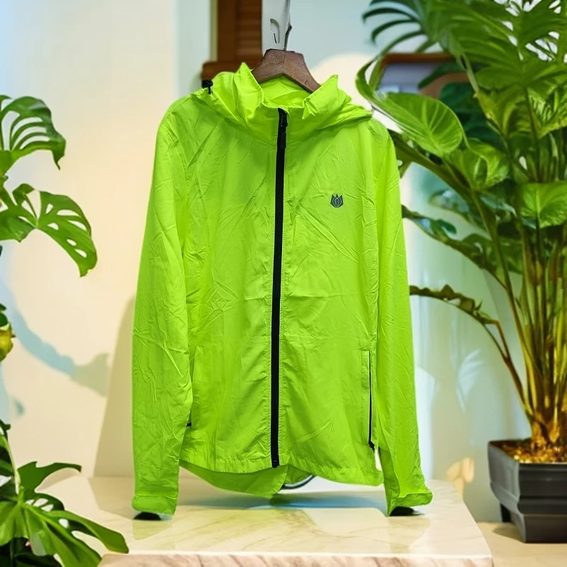 男女户外骑行服B32可收纳连帽