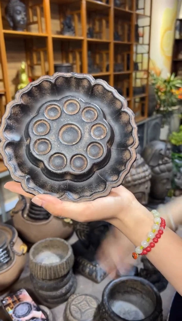 陶土【火山泥】莲蓬壶承