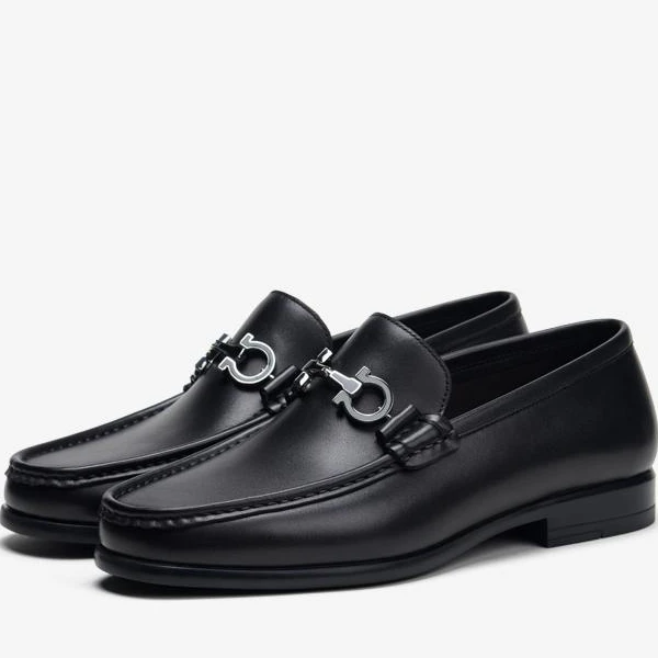 男鞋商务皮鞋舒适时尚透气黑色6288开边珠