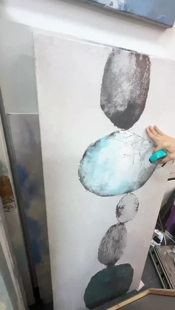 168现代艺术油画装饰画60cm*140cm