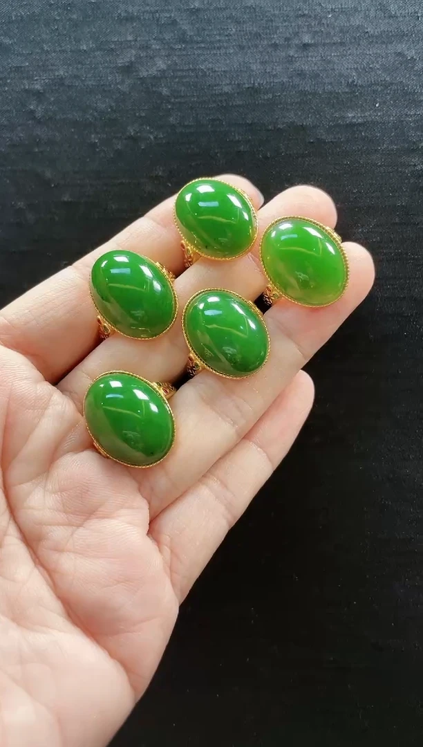 【闪购商品】和田玉戒指银S925镶嵌多样性发一