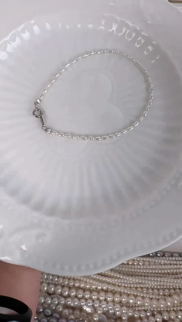 【闪购商品】淡水珍珠手绳银S925镶嵌2-3 手链