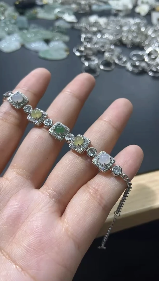 未镶嵌手链翡翠天然翡翠A货17