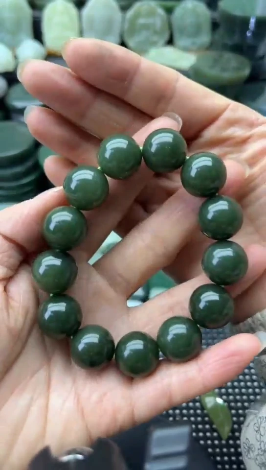未镶嵌和田玉珠宝半成品手串