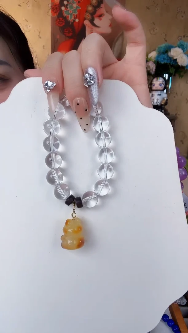 手串18K金镶嵌水晶手串