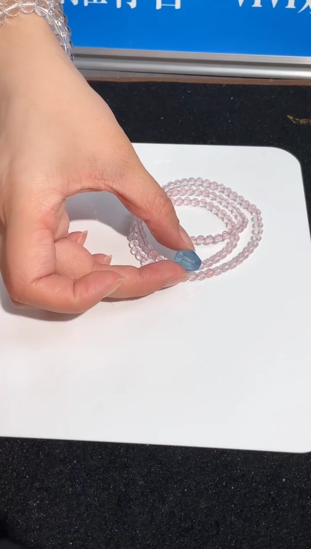 【闪购商品】水晶手链未镶嵌6号海蓝宝原石配件