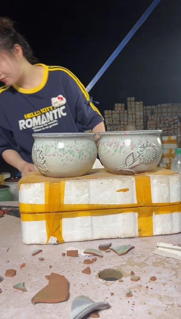 宜兴紫砂粗陶花盆20/15