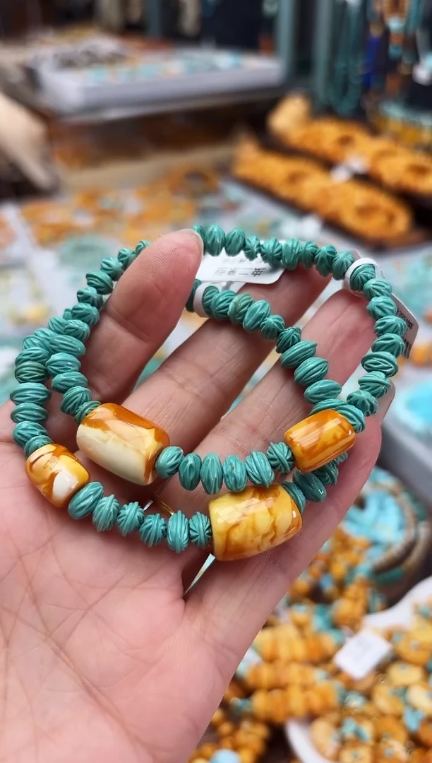 【闪购商品】琥珀裸石未镶嵌花蜡DIY手串多样性发其中一件