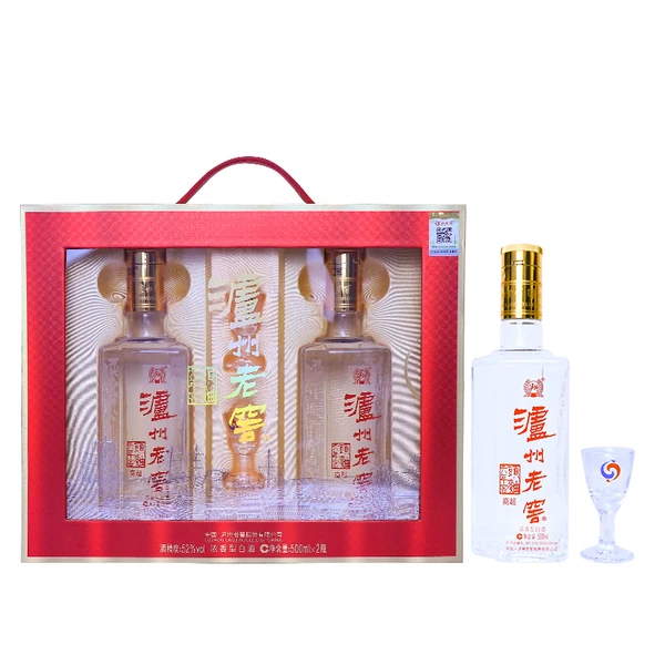 泸州老窖52度六年窖头曲酒商超版礼盒 500ml*2