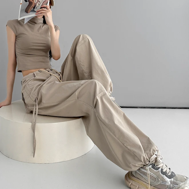 VANCAMEL/西域骆驼VANCAMEL/西域骆驼夏季宽松显瘦美式休闲工装裤