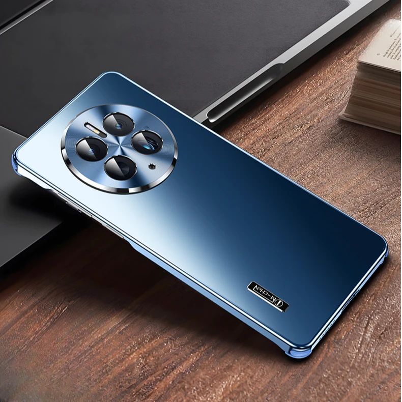 华为mate60pro金属气囊手机壳铝合金防摔全包适用mate60磨砂硬壳+