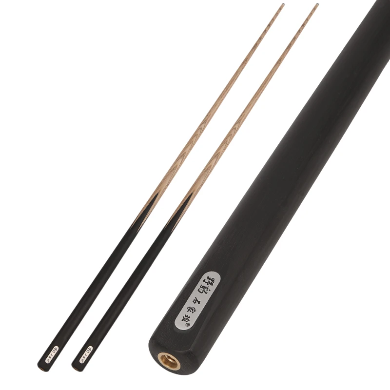 野豹石家班黑通小头杆手工台球杆中式黑八斯诺克球杆白蜡木杆