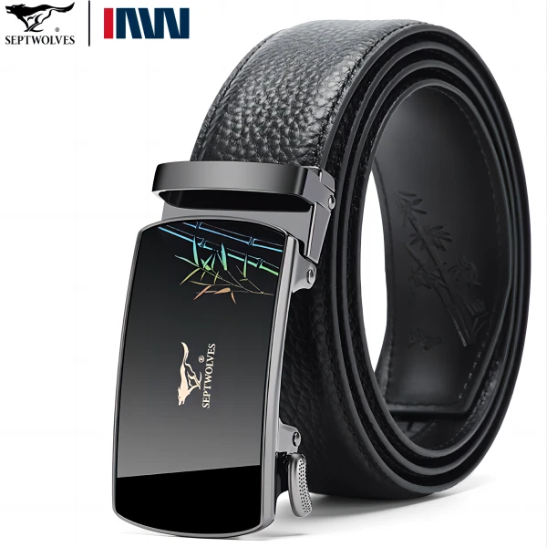 七匹狼皮带真皮男款爸爸男士新款潮年轻人男士皮带父亲节国际礼物